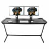 Wakects Gaming Table Desk, Gaming Table for Computer, Ergonomic Gaming Table with RGB LED, for Home Office 150 x 60 x 77 cm