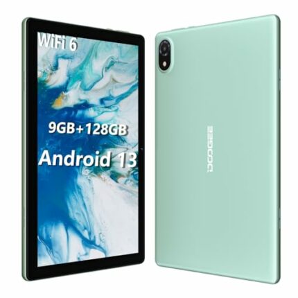 DOOGEE U10 Tablet 10 inch, Androd Tablet 4GB(9GB) RAM+128GB ROM(TF 1TB), 5060mAh, 8MP Main Camera, 2.0GHz WiFi 6/Google GMS/Bluetooth 5.0/Type C/