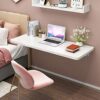 FALIYORS Wall-mounted Folding Table For Kitchen Breakfast Bar Table, 60cm 70cm 80cm 90cm 100cm 120cm Foldable Wall Table | Computer Desk for Home