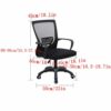 XXSLY Office Chair, Adjustable Height 360° Rotation Seat with Arms and Back Support, for Home Office Conference Study Room