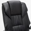 Ygqbgy Office Chair Swivel Ergonomic High-Back Executive Desk Chair Adjustable Height, Black, PU