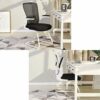 KXDCZ Ergonomic Mid-Back Computer Executive Office Chair with Padded Armrests Adjustable Seat Height