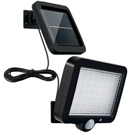 Tellegante Solar Security Lights Outdoor Motion Sensor, 3 Modes Solar Lights Outdoor Garden, 56 LED Super Bright Outdoor Wall Lights for Fence, D