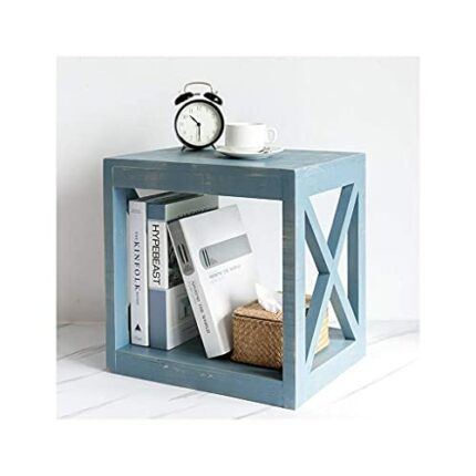 WXJLYZRCXK Bookcases Square Desktop Bookshelf Desk Organizer Freestanding Countertop Bookcase Wood Display Shelf Storage Rack for Home Office Dec