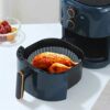 2Pcs Silicone Air Fryer Liners Reusable Air Fryer Silicone Pot Heat Resistant Round Silicone Baking Pan/Basket Air Fryer Accessories Paper Liners
