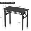 YJHome Folding Table Small Computer Desk Writing Foldable Work Desk Portable No Assembly Required for Small Spaces Home Office School Bedroom, Bl