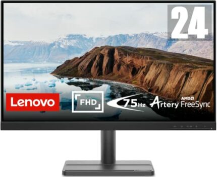 Lenovo L24e-30 24 Inch PC Monitor | FHD, 1080p, 75Hz, IPS, 6ms, VGA and HDMI