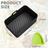 2 PCS Ninja Air Fryer Liners, Reusable Silicone Pots BPA Free with Silicone Gloves for Air Fryer, Oven, and Microwave