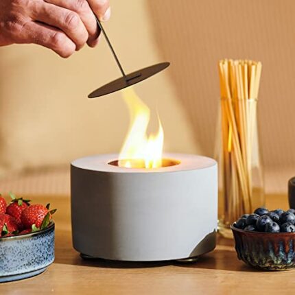 HomeBuddy Tabletop Fireplace - Bio Ethanol Table Top Fire Pit, Bioethanol Fuel, Smokeless fire pit, Fire Pit Table, Gas Fire Pit Table, Table Top