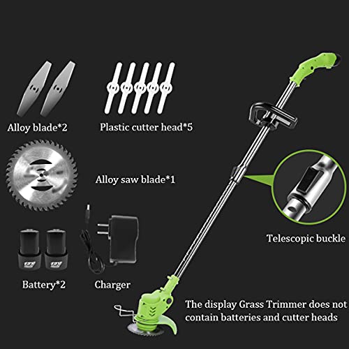 FSCLJ Electric grass trimmers portable lawn mower, farm household cordless lawn trimmer garden pruning tool, 12v / 24v battery pack and charger i