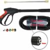 Triclicks High Pressure Power Washer Gun Spray Gun Garden Watering Sprayer + 18.5" Extension Wand + 5 Connect Nozzles + 10m Water Hose, Pressure