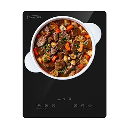Portable Induction Hob,Single Induction Cooker, Electric Hot Plate Free Standing Cooktop with 9 Power Levels for Hot Pot Cooking, Camping, 2000W
