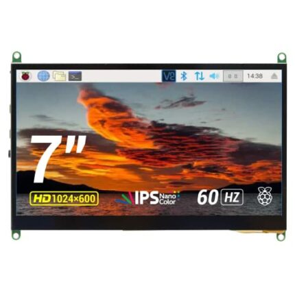 UCTRONICS 7 Inch IPS Touch Screen for Raspberry Pi 4, 1024×600 Capacitive HDMI LCD Touchscreen Monitor Portable Display for Raspberry Pi 4 B, 3 B