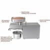 YUEWO Automatic Oil Press Machine 1500 Watt Commercial Grade Extractor Oil Expeller for Flax Peanut Castor Hemp Seed Canola Sesame Sunflower 304