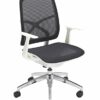 Office Hippo Mesh Office Chair with Arms, Small Office Chair for Home, White Office Chair, Desk Chair, Swivel