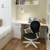 Mu Computer Chair,Home Student Study Writing Chair Backrest Eggshell Office Chair Applicable 120~180Cm Height 60~75Cm Table Height,White,60 * 60