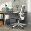 FGHOEV Ergonomic Office Chair Mid-Back Home Desk Chair with Lumbar Support Small Mesh Computer Chair