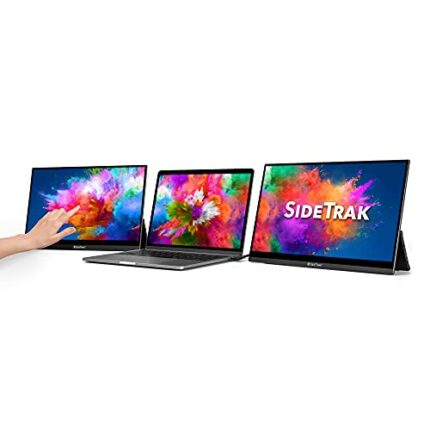 SideTrak Solo Pro Triple Touchscreen Portable Monitor for Laptop | 2 Freestanding 15.6” FHD 1080P LED Screens | Compatible with PC & Chrome | USB