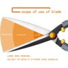 AIRAJ Hedge Shears Set, Professional Garden Shears, Hedge Clippers for Trimming Bushes and Fences, Manual Hedge Trimmer with SK-5 Serrated Blades