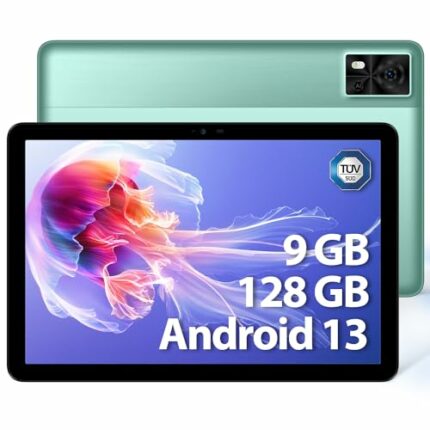 DOOGEE T10E Tablets 10 Inch Android 13, 9GB + 128GB/1TB, 10.1 Inch HD+IPS Display Tablet, 6580mAh, Octa-Core 4G LTE Dual SIM Tablet, Widevine L1,
