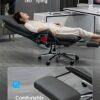 JHKZUDG PU Leather Executive Computer Desk Chair,High Back Home Office Chair, Adjustable Executive Leather Chair with Armrest And Feet, with Heav