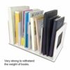 Desktop Bookshelf Wood Sturdy Durable Book Rack with Multi-Slots for Home Office School in 11.81 x 6.69 x 6.69inch(warm white)