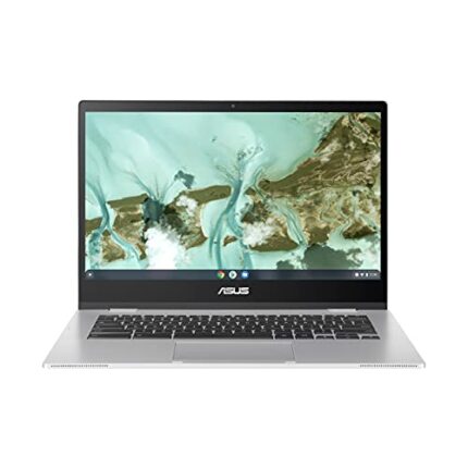 ASUS Chromebook CX1, 14" Full HD NanoEdge Display, Intel Celeron N3350 Processor, 64GB eMMC, 4GB RAM, Chrome OS, Transparent Silver, CX1400CNA-AS