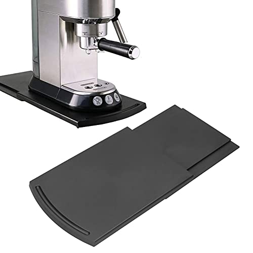 RANNYY Coffee Maker Tray,Sliding Coffee Maker Tray Mat Countertop Coffee Machine Appliance Moving Holder Black