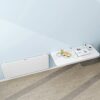 SKOAJAS White Wall Mounted Floating Folding Desk,Drop-leaf Dining Table,Fold Down Hideaway Workbench,for Small Spaces,Bedroom,Home Office,Balcony