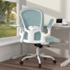 Ergonomic Office Chair, Comfort Swivel Home Office Task Chair, Breathable Mesh Desk Chair, Lumbar Support Computer Chair with Flip-up Arms and Ad