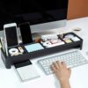 STOBOK 1pc for Functional Tabletop Keyboard Compartments Stationery Riser Rack Raiser, Home Monitor Computer Screen Desk Stand Shelf Organizer Of