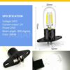 Ruiandsion Microwave Bulb Z187 Base 240V 2A 25W LED Microwave Lamp Bulb for Universal Microwave Pear Oven Lamp, White