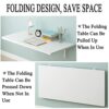 Wall Mounted Folding Table Folding Desk Home Folding Table Space Saving Wall Mounted Desk for Study, Home, Office, White (Color : White, Size : 1