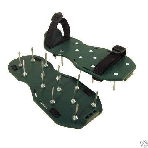 Garden Mile® Garden Lawn Aerator Shoes Manual Lawn Aerator With 13x 5cm Spikes And Straps Universal Fit Lawn Aerator Sandals