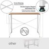 BMFHO Small Folding Study Writing desk for bedroom, portable Space Saving furniture,Collapsible, no assembly