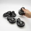 Black Chair Wheels. Ofituria Brand Silicone Wheels, 5 units, Perfect for Home or Office Furniture. They have a unique style and are reliable with