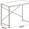 CZDYUF Computer Desk Chipboard Steel Work Table Writing Table X shape Structure Standing Desk for Home Office Furniture