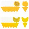 50PCS fruit fly traps yellow Fly Paper sticky catcher - Double-sided Fungus Gnat Sticky Catcher For Multiple Insect