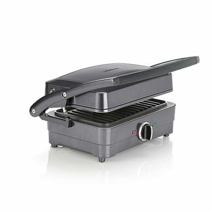 Cuisinart 2-in-1 Grill and Sandwich Maker, Non-Stick Removable Plates, Midnight Grey, GRSM4U