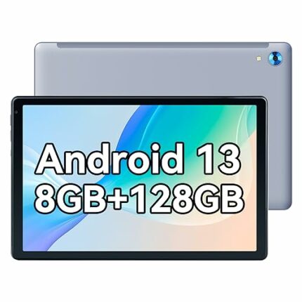Mouikei Tablet 10 Inch Android 13 Octa-Core Tablet, 8GB RAM+128GB ROM(TF 1TB) Android Tablet with Bluetooth 5.0, 5G+2.4G WIFI, 5MP+8MP Dual Camer