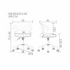 WALNUT Mid Back Mesh Office Computer Swivel Desk Task Chair, Ergonomic Mesh Chair,53x85cm (Color : Gray)