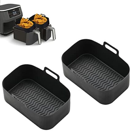 Silicone Air Fryer Liners for Ninja Dual Air Fryer Accessories AF300UK AF400UK, Air Fryer Accessories, Airfryer Liners Airfryer Accessories for N