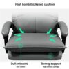 JHKZUDG PU Leather Executive Computer Desk Chair,High Back Home Office Chair, Adjustable Executive Leather Chair with Armrest And Feet, with Heav