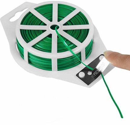 50m Garden Twistee Tie, 164ft Plant Twist Wire with Dispenser and Cutter for Gardening, Tomato, Vines, Shrubs and Flowers, Great for Organising,