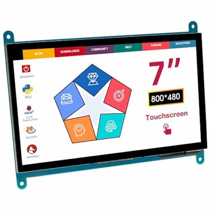 ELECROW Raspberry Pi Screen 7 Inch Touchscreen Monitor LCD Screen 800x480 Resolution Compatible with Raspberry Pi 4 3 2 Banana Pi BB Black Jetson