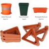 24 Pcs Pots Feet Plant Flower Invisible Pot Risers Triangle Toes Lifters Plastic Planters Stand for Better Water Drainage Indoor and Outdoor Gard