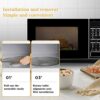 24.5 cm/9.6" Microwave Glass Plate, Universal Thickened Heat Resistant Microwave Glass Turntable Plate Replacement with 3 Fixers for Small Microw