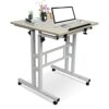 Ejoyous Mobile Computer Tables, Height Adjustable, Cart Mobile Desk, multifunctional mobile podium workstation, workstations office desk with 4 w
