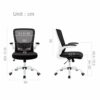 Mu Student Study Chair,Lifting Writing Chair Swivel Chair Home Computer Chair Backrest Office Chair Loading 250Kg,White,64 * 64 * 97.5Cm