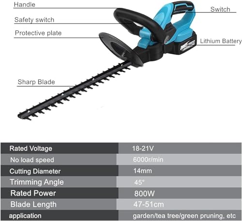 Cordless Weed Wacker 21V Cordless Hedge Trimmer Household Garden Trimmer Pruning Saw Lawn Mower Electric Hedge Trimmer Garden Tool Good for Clean